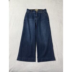 Democracy Jeans Womens 4 Blue Wide Leg Mid Rise Medium Wash 28x25.5